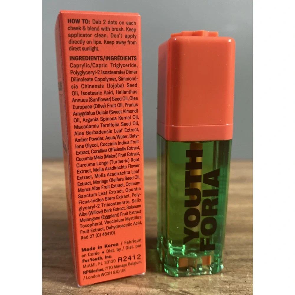 YouthForia BYO Blush Oil Color Change Chemical Reaction 0.21oz NIB Clean Beauty